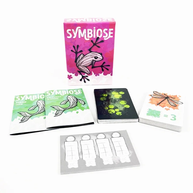 

Карточная игра Symbiose для 2-4 игроков, стратегический сбор, повседневное вязание, двуязычная китайская английская настольная игра, в наличии