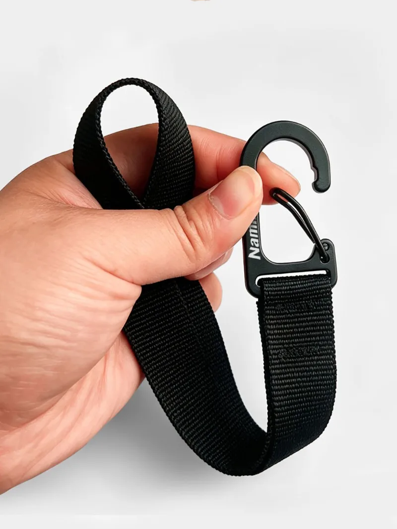 Multifunctional Webbing Spring Snap Hook, EDC Quick Clip Carabiner for Electric Bike Hanging, DIY Backpack Keychain Camping Gear