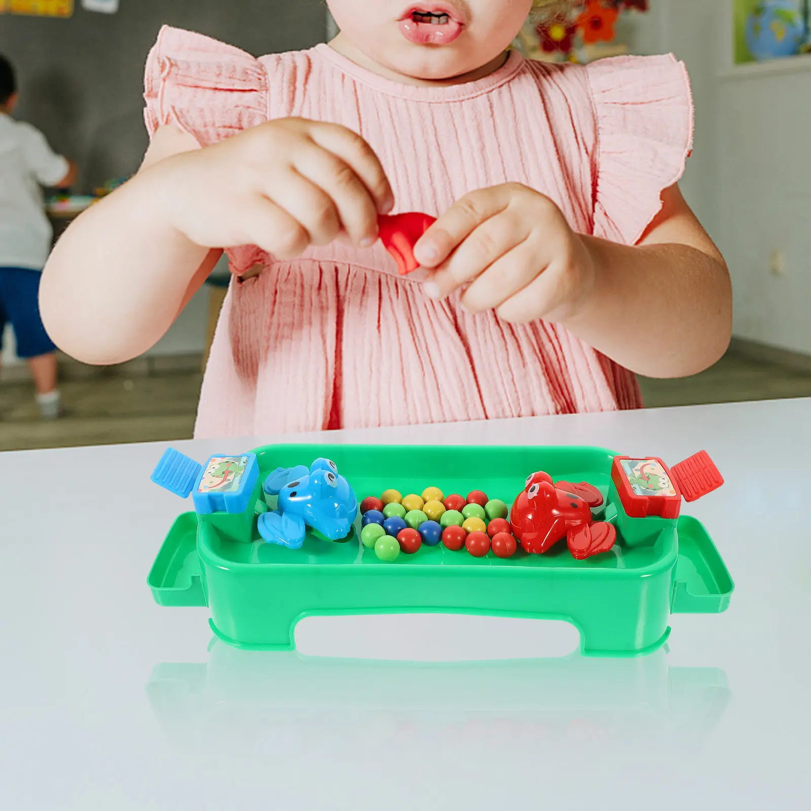 

1Set Frogs Swallowing Beads Game Colorful Interactive Educational Bead Feeding Activity for Kids Hand Eye Coordination Fun