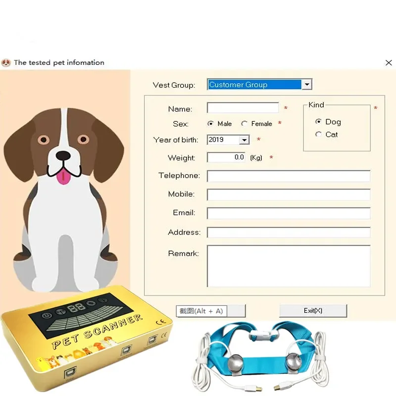 2024 Pet quantum scanner for detecting Dog and Cat Animal Quantum Resonance Magnetic Body Health Analyzer for clinic