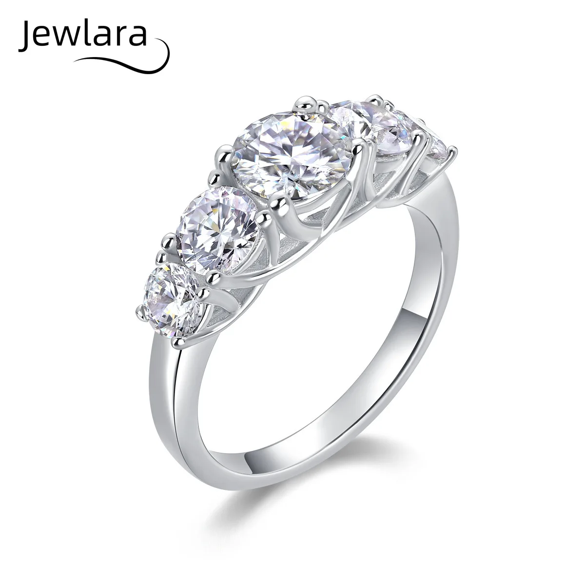 

Jewlara S925 Silver D Color Genuine Moissanite Rings for Women Does Not Fade Light Luxury Bridal Wedding Jewelry