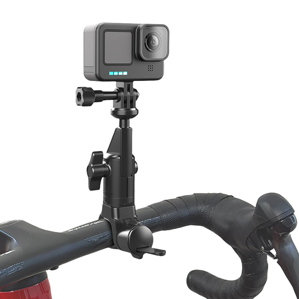 Motorcycle Bicycle Handlebar Holder 360 Rotating Motorcycle Bike Camera Holder for Insta 360 X2 X3 X4 Go Pro 12 11 10 D-JI