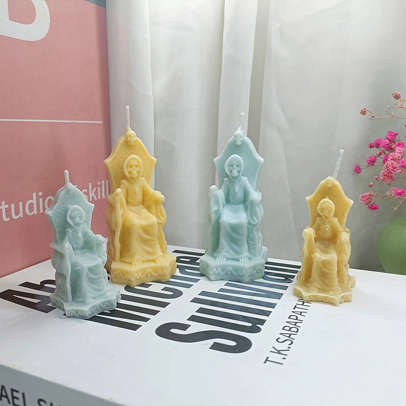 Death Candle Silicone Mold Handmade Aromatherapy Candle making Kit DIY Silicone Mould for Plaster Resin Epoxy Gifts for Table