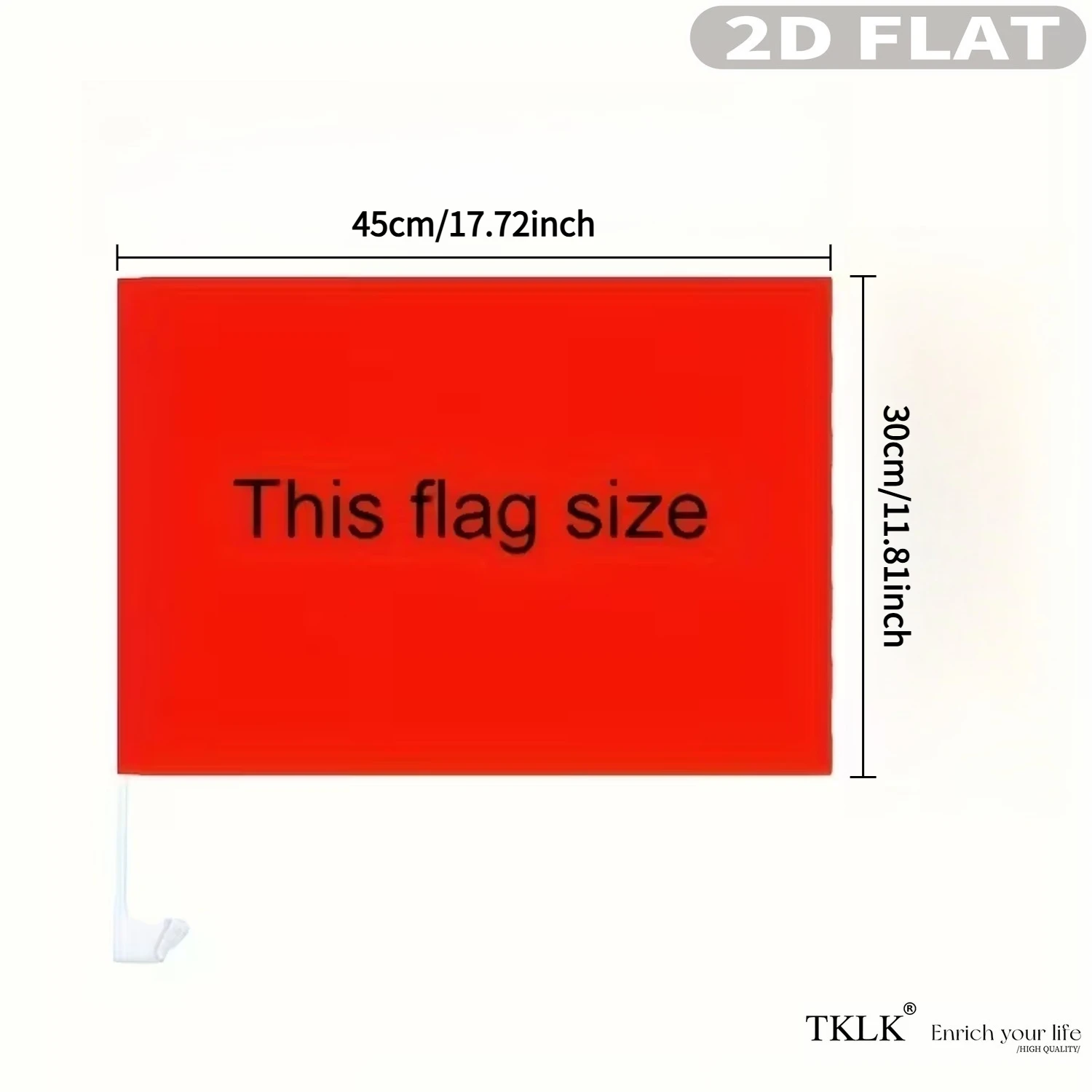 1pc / 5pcs Customize Car Flag - Personalize with Design, Sporty Car Flag, 12x18 Inch Patriotic Banner for Parades & Car Decor - Detail 1