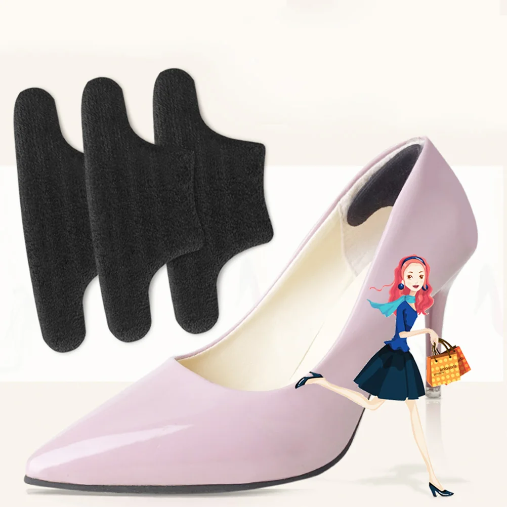 

4 Pairs Shoe Comfort Accessories Heel Patch Detachable Black Stickers Blister Pads Anti-wear Feet Grips Anti-slip