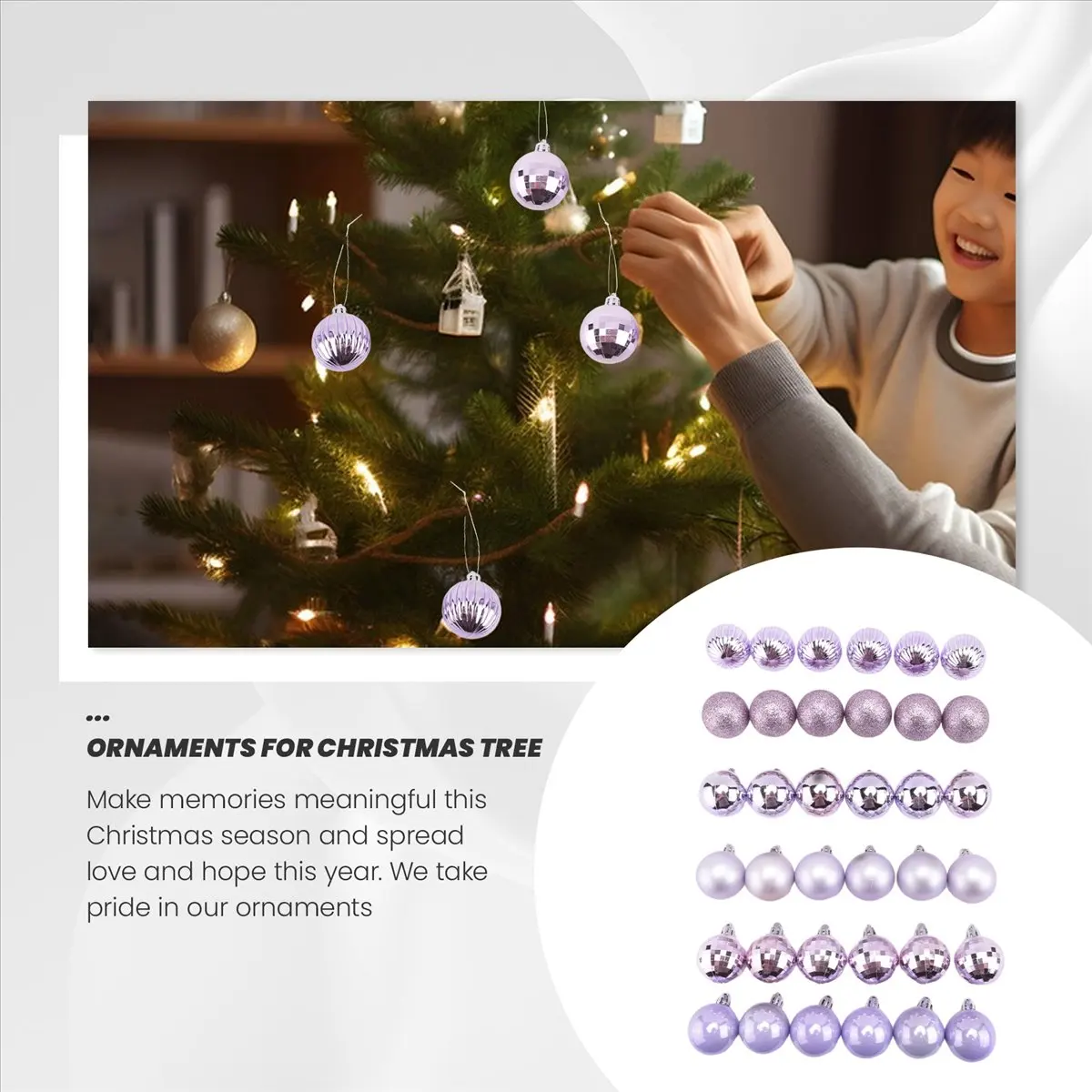 Premium-Christmas Ornaments Shatterproof Christmas Tree Ornament Set Christmas Balls Decoration New