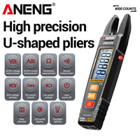 ANENG PN129 Clamp Meter U-shaped Smart 4000 Counts Multimeter AC/DC 600V Voltage Current Resistance NCV Sensing Test Tools