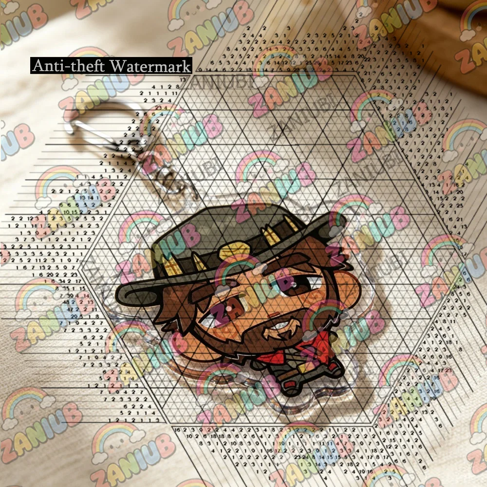 Hanzo Cassidy Juno Venture Overwatch Keychain Accessories Bag Game Keyrings Jewelry Manga Fans Gifts view 4