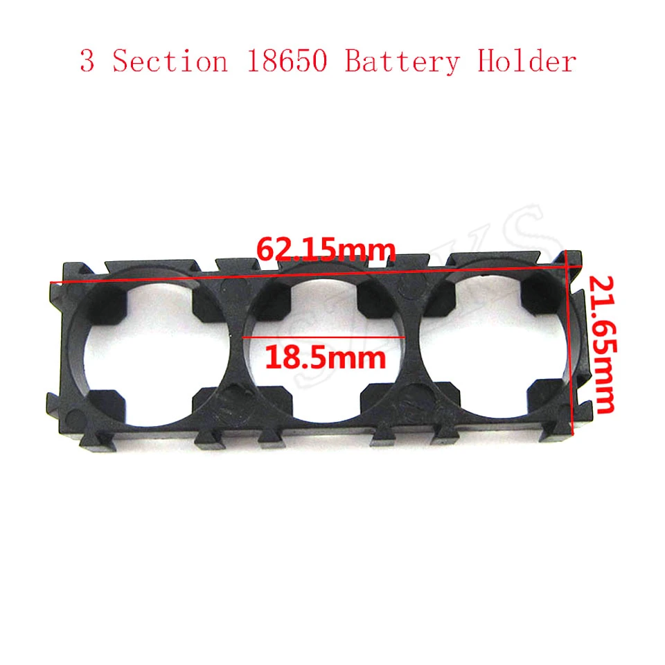 3S 18650 Battery Bracket 1*3 18650 Safety Anti Vibration Holder Bracket Lithium Batteries Support Stand Plastic Holder Bracket