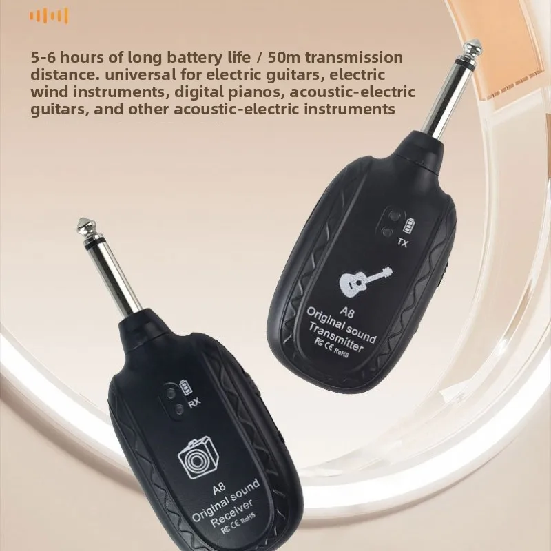 A8 Electric Guitar Wireless Transceiver Electric Blowpipe Electronic Piano Acoustic Guitar Receiver Instrument Accessories