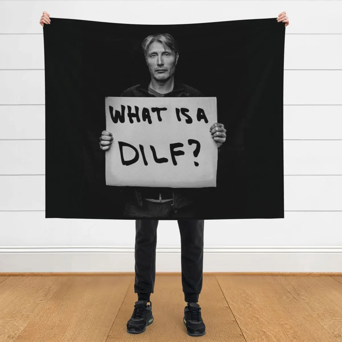 

Mads Mikkelsen Throw Blanket Sleeping Bag Designers Plush Blankets
