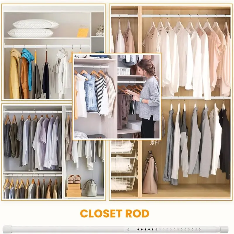 ABVC Adjustable Oval Closet Rod 18-40