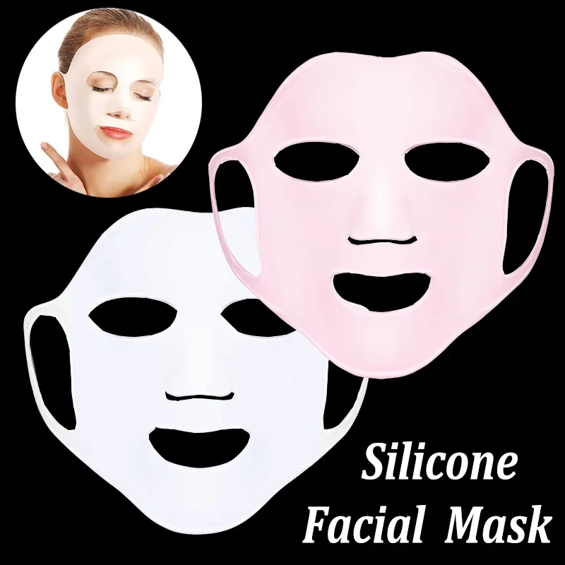 3D Silicone Mask Face Women Skin Care Tool Hanging Ear Face Mask Gel Sheet Reusable Lifting Anti Wrinkle Firming Ear Fixed Tools