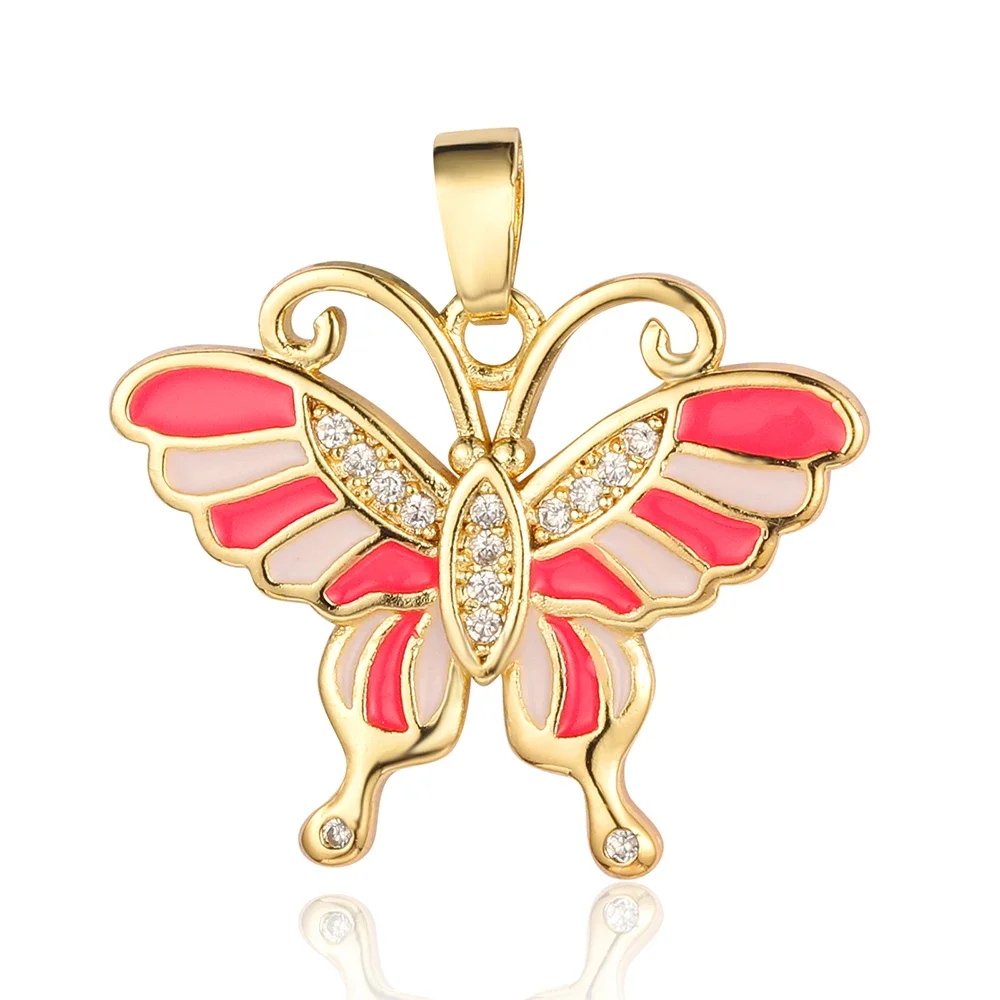 Conch Deer Head Mermaid Tail Zircon DIY Jewelry Pendant Rabbit Snake Butterflry Bear Brass CZ Charms Necklace Pendants