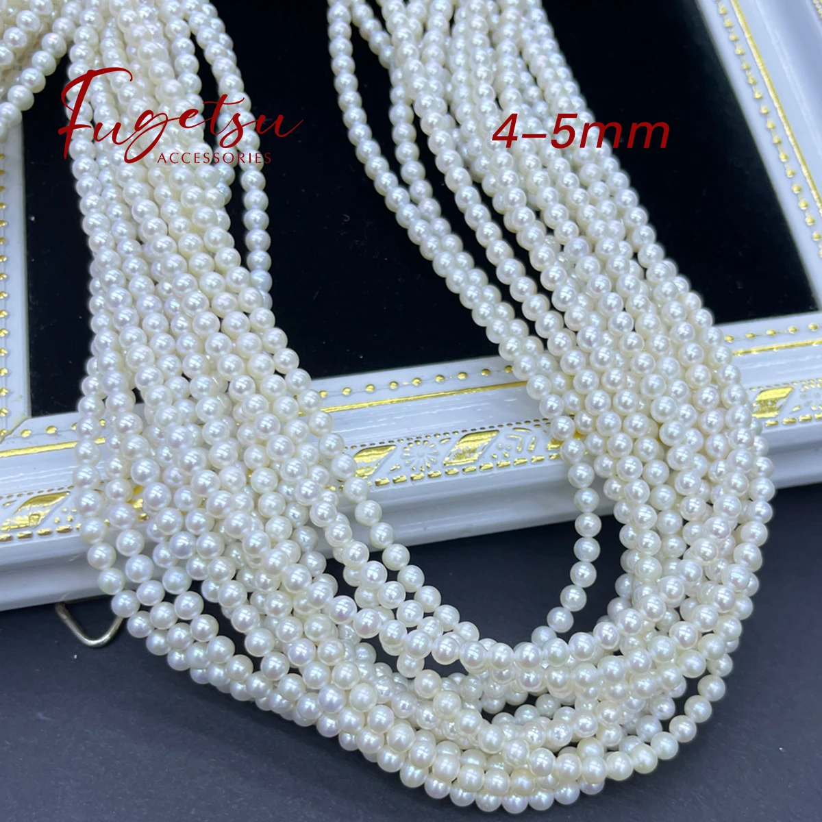 

4-5mm Natural Freshwater Pearl Near Round Beads Shiny for DIY Women Men Necklace Bracelets Jewelry Making Supplies Accessories