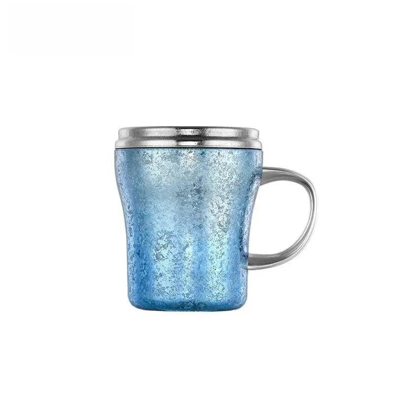 Pure titanium radiant double-layer high-value coffee cup outdoor