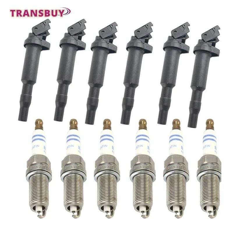 

12138647689 12138616153 OEM 6PCS Kit Ignition Coils & 6PCS Spark Plugs Set Suit For BMW 3 5 Series x3 x5 z4