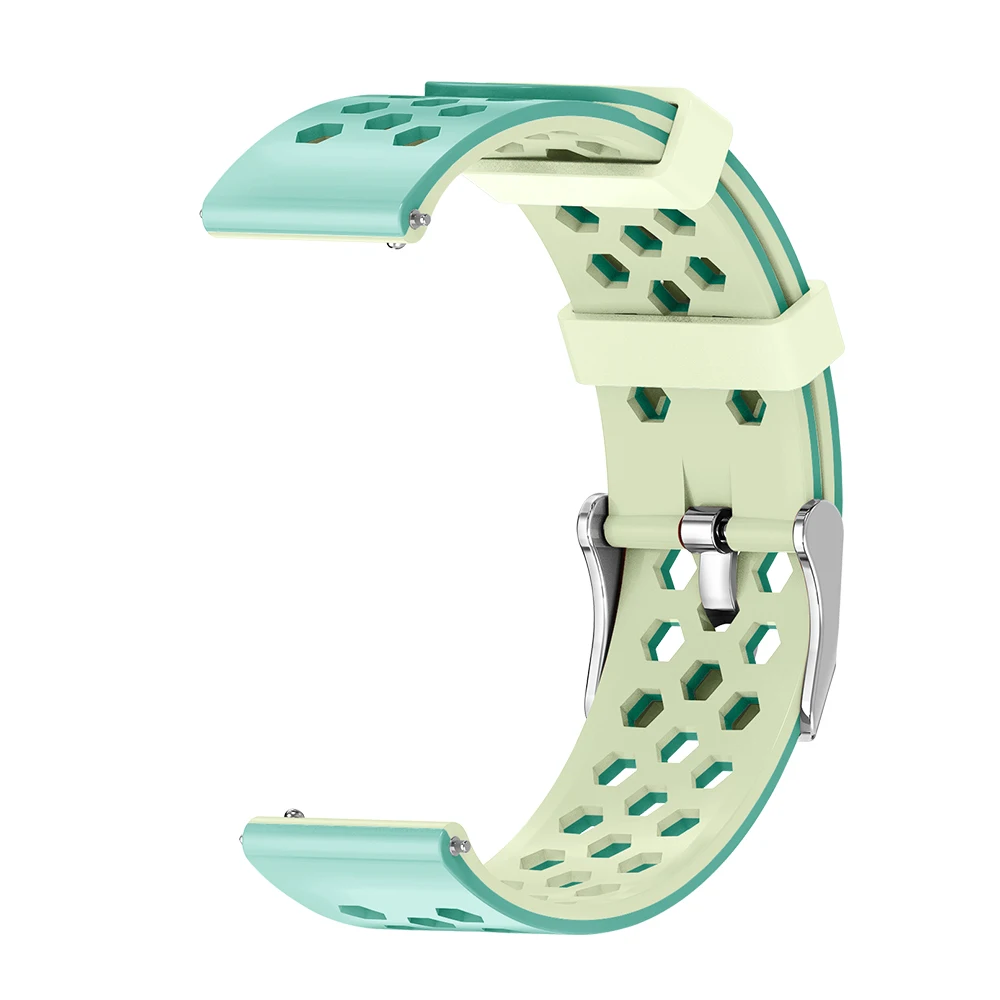 Pulseira de relógio de silicone 16mm 18mm 20mm 22mm, à prova d'água, macia, liberação rápida, buraco de ar, fivela quadrada, pulseira de relógio inteligente para homens e mulheres