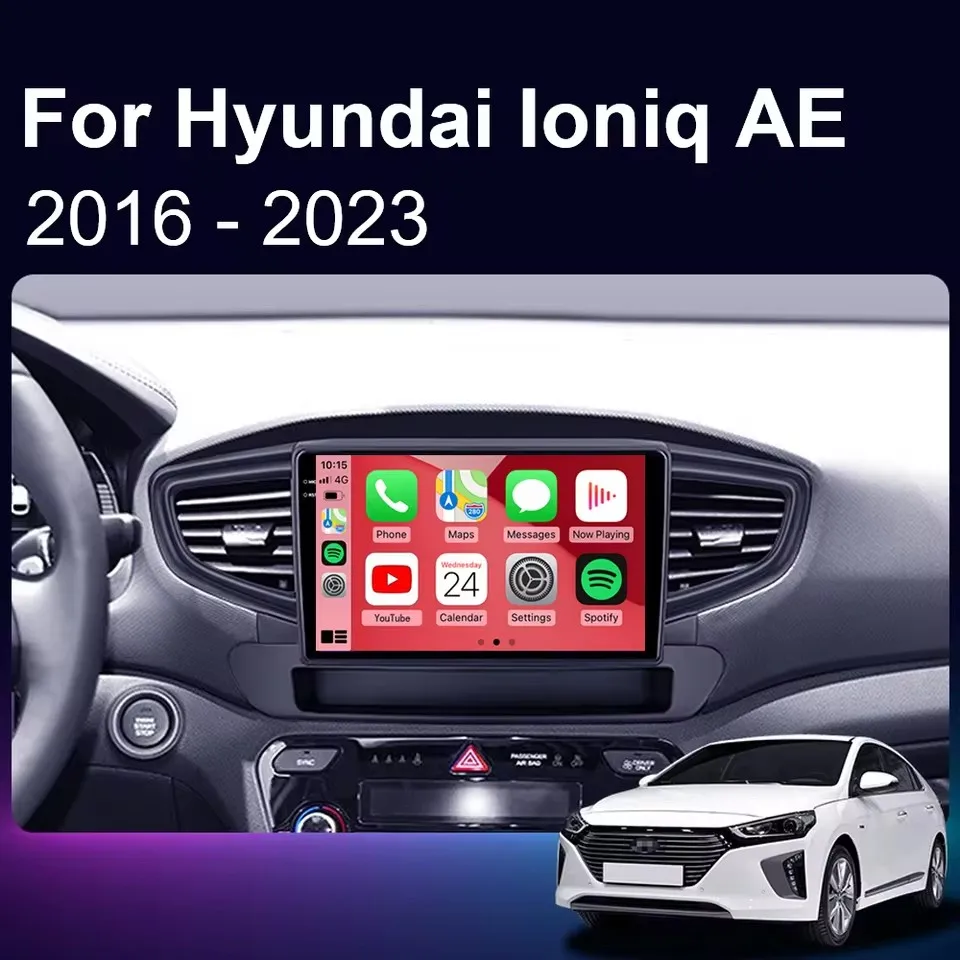 Android 15 Carplay Auto For Hyundai Ioniq AE 2016 2017 2018 2019 2020 2021-2023 Car Radio Multimedia Video Player Stereo GPS DSP