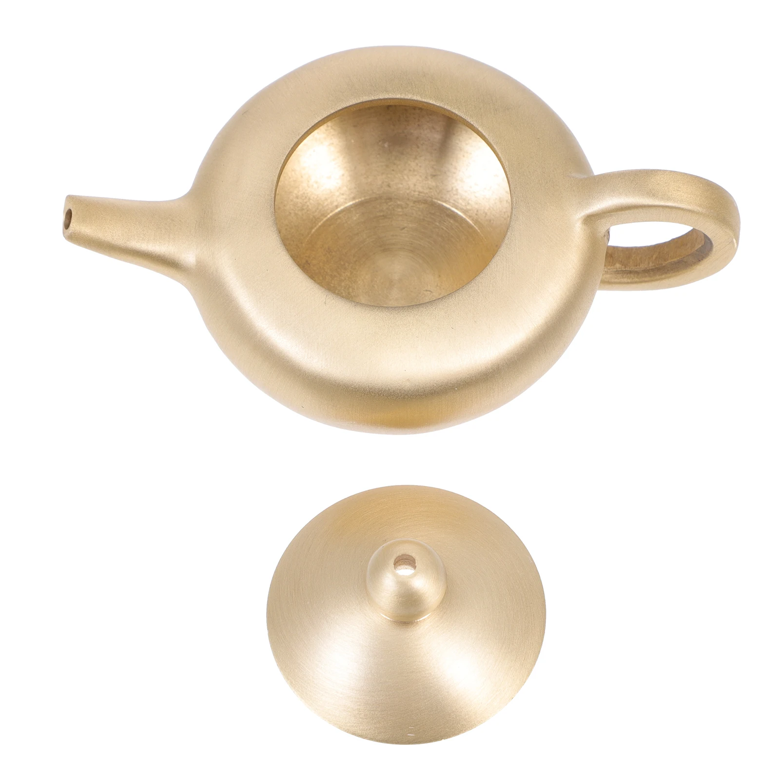

Exquisite Copper Mini Teapot Ornament Desktop Decor Creative Home Office Craft Work Chinese Style Decorative Table Adornment