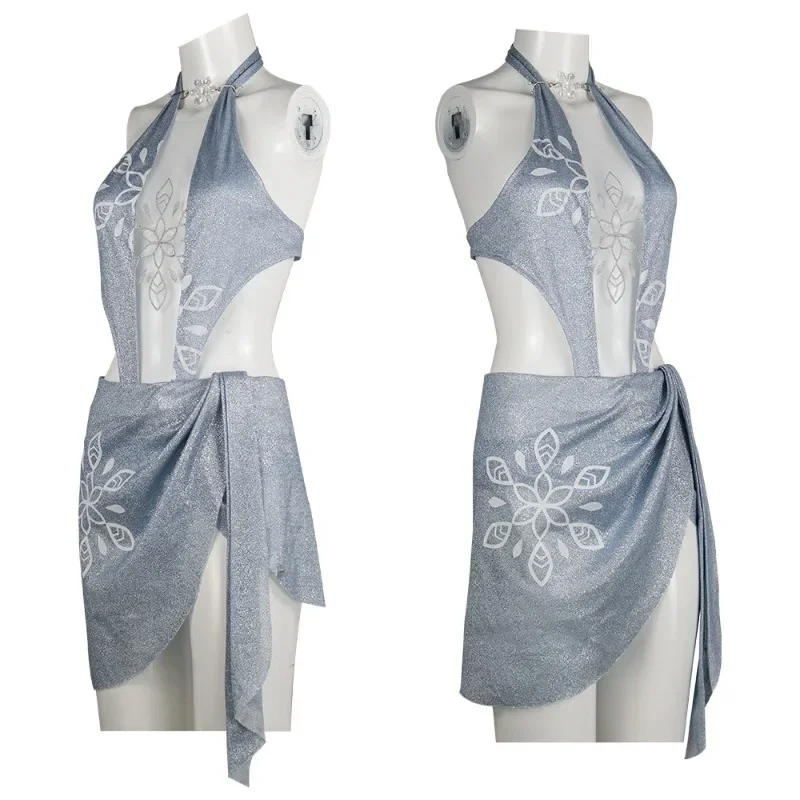 Game Naraka Bladepoint Summer Cosplay Swimsuit Ning Justina Gu Viper Cos Bikini Beach Set for Women Halloween Party Pool Parties