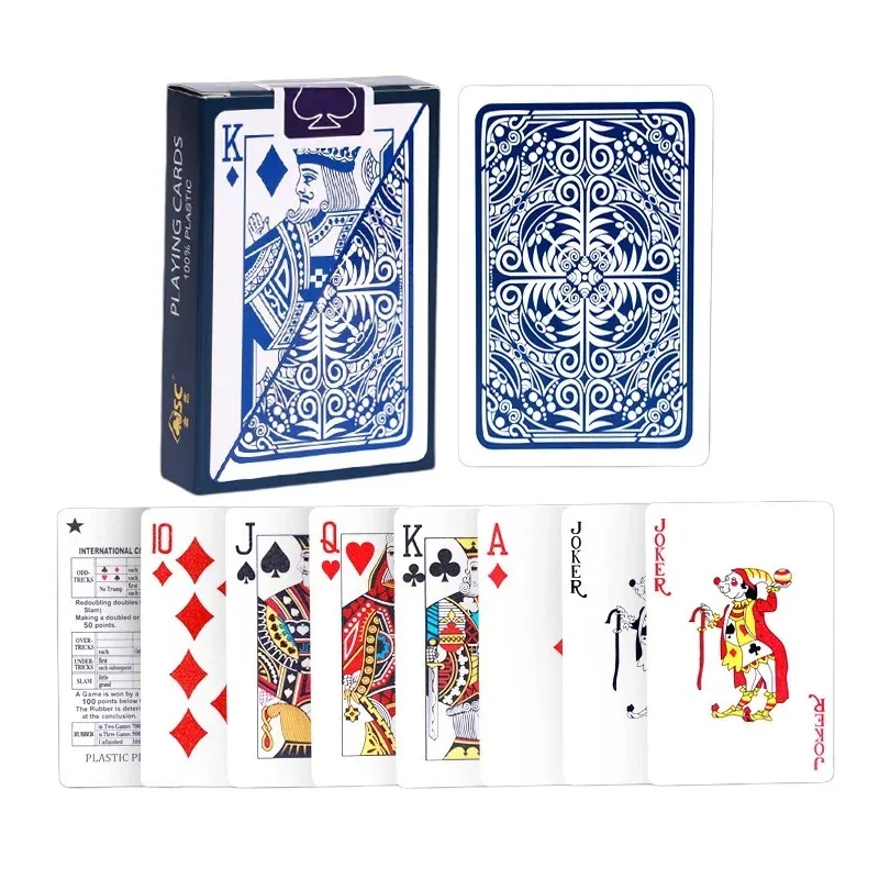 Waterproof PVC Playing Cards 5.8x8.8cm Folding Repair Washable Portable for Adults Entertainment