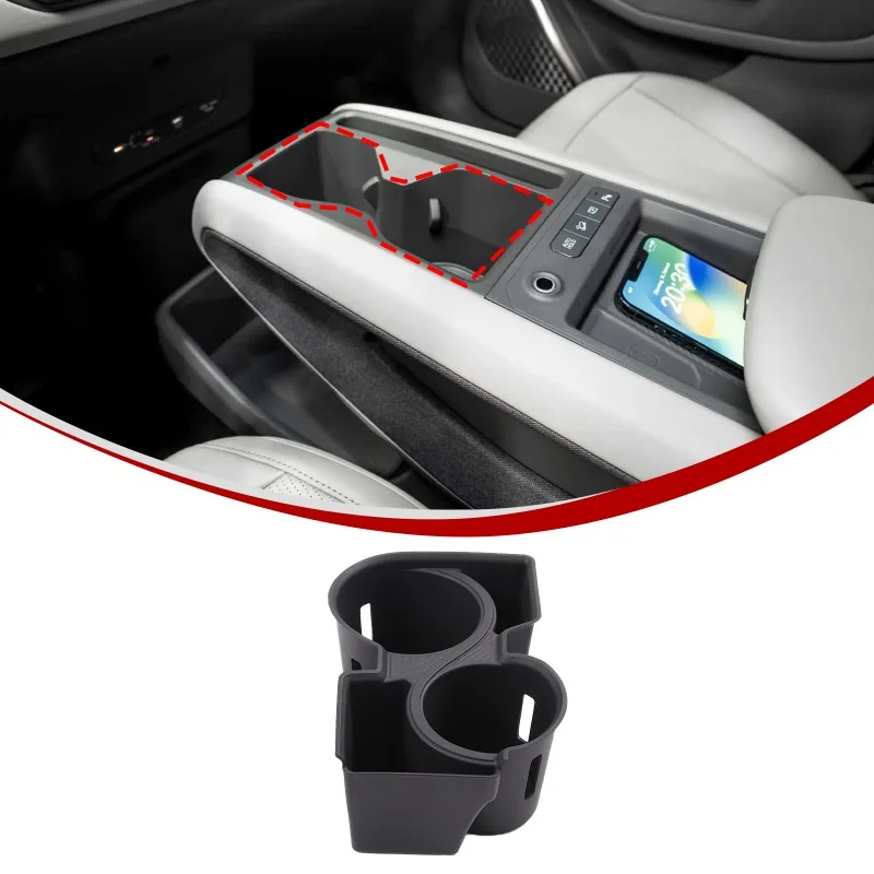 

TPE Center Console Cup Holder Protector Cup Holder Storage For 2024-2025 Kia EV9 Car Interior Accessories