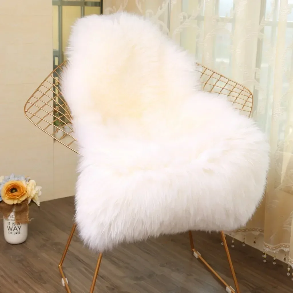 Soft Artificial Sheepskin Rug Carpet Chair Cover Artificial Wool Warm Hairy Carpets For Living Room Skin Fur Area Rugs Carpet