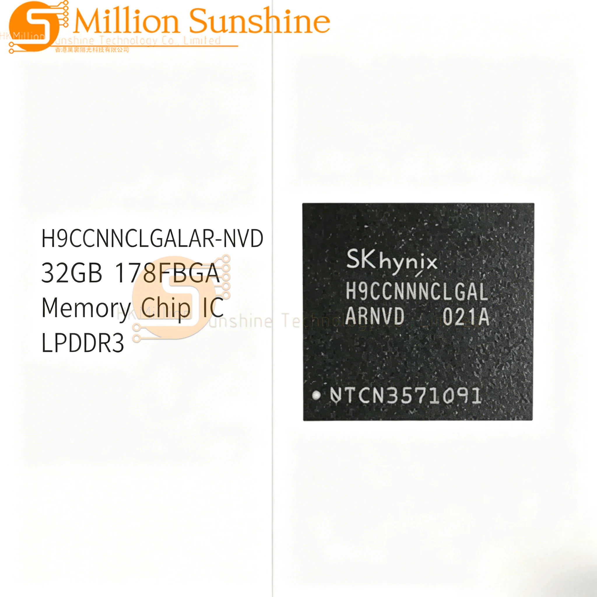 1pcH9CCNNNCLGALAR-NVD 32GB 178FBGA LPDDR3 Memory Chip IC