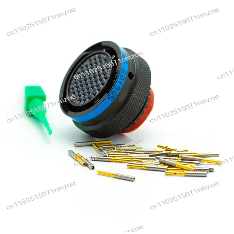 D38999 55-way free suspension MIL specification circular connector plug, pin touchpoint, housing size 17, fast