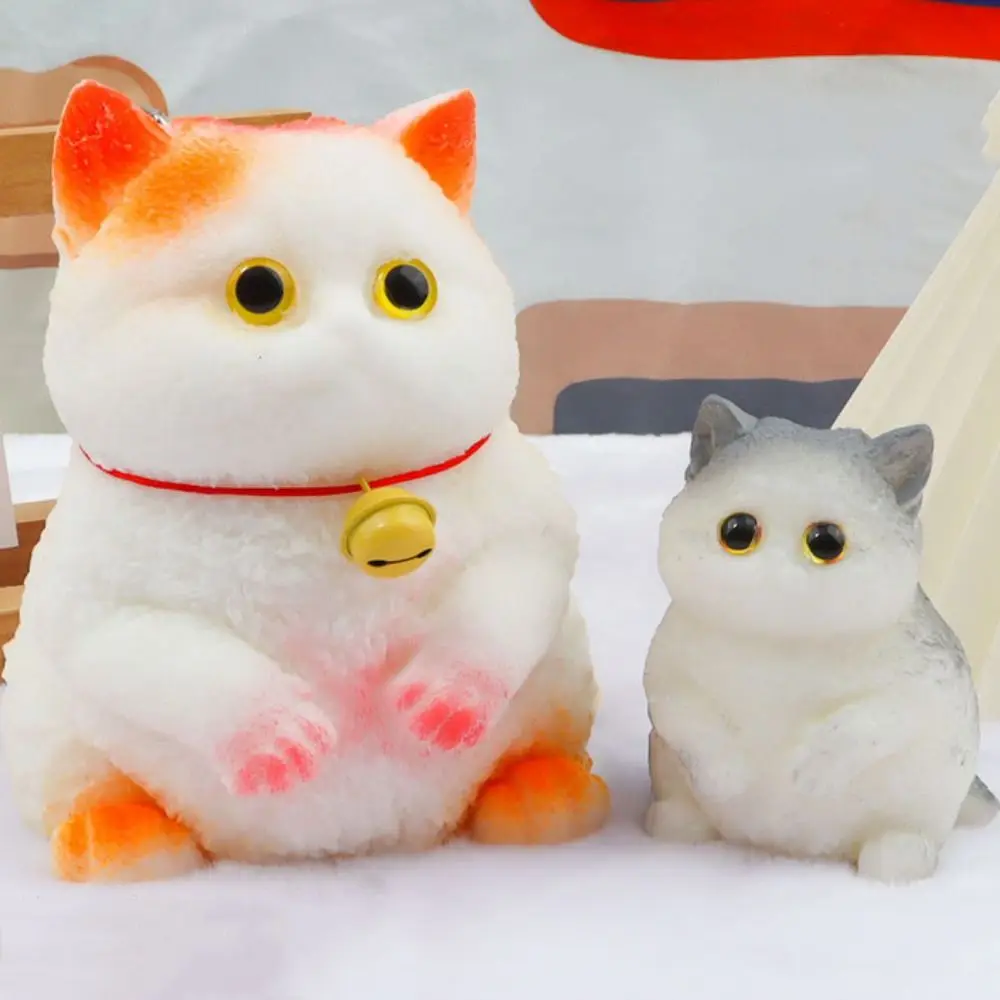 Lustige Cartoon Große Katze Puppe Squeeze Spielzeug Katze Glocke Bogen Katze Geformt Squeeze Spielzeug Mini Weiche Künstliche Puppe Squeeze Spielzeug Sensorischen Spielzeug