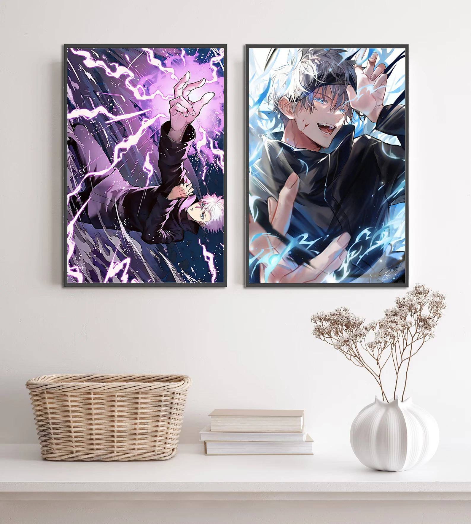 J-Jujutsu Self-adhesive Poster Anime Figures Home Decoration Painting Wall Art Bedroom Cartoons Decor Gojo Satoru Wallpaper