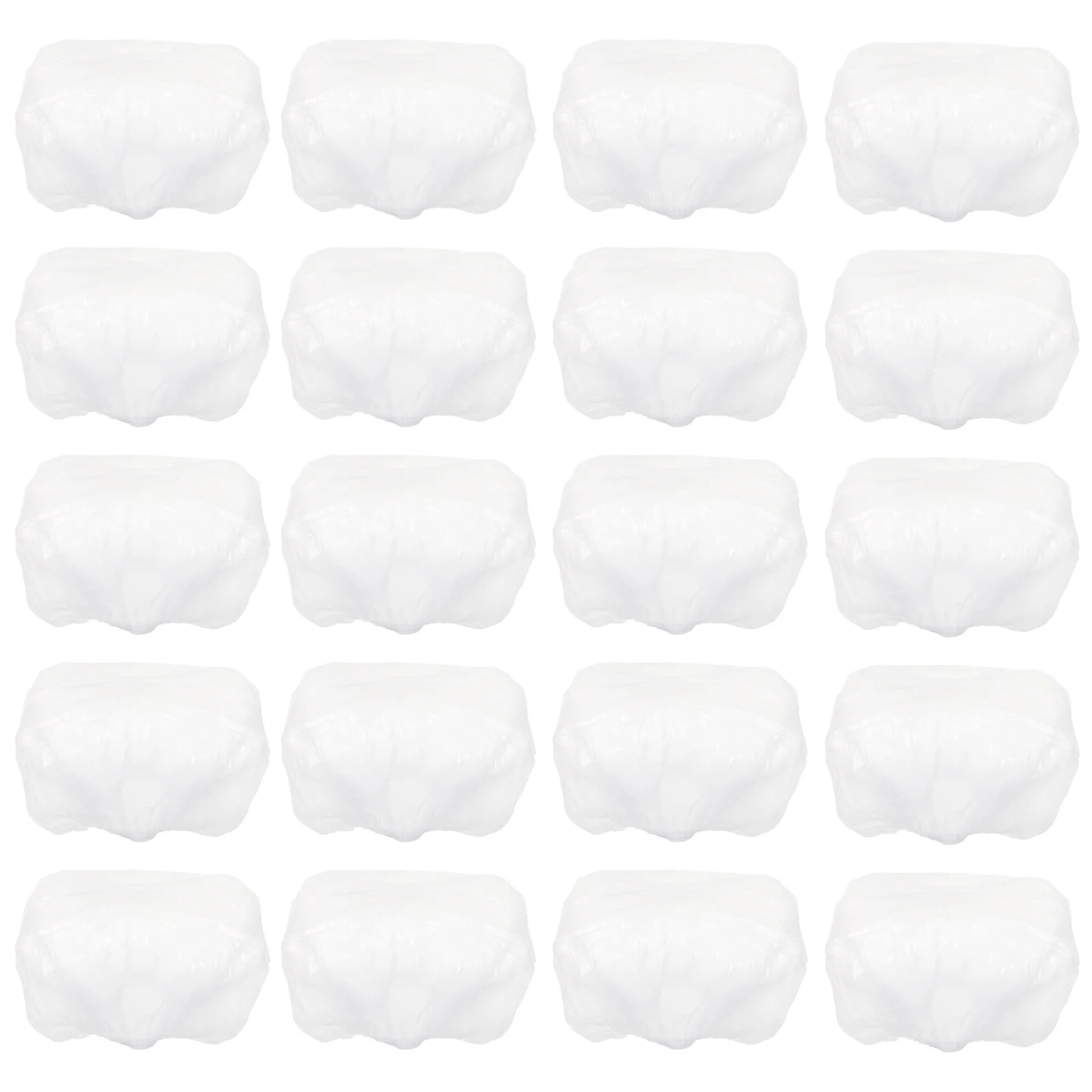 

100pcs Waterproof Shower Cap Food Elastic Storage Covers Stretchable Plastic Wrap For Bowl Leftovers Fruits Household Use