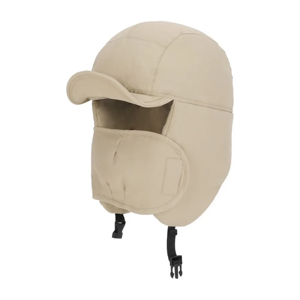 Windproof Winter Lei Feng Hat Thickened Integrated Face Ear Warm Outdoors Cycling Cap Cold Proof Head Cover Warm Ski Hat Hiking