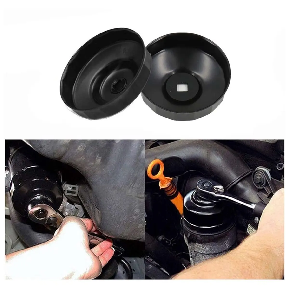 *ABAB 16Pcs Oil Filter Wrench Set - Comprehensive Cup & Socket Removal Tool Kit for Efficient Car Maintenance