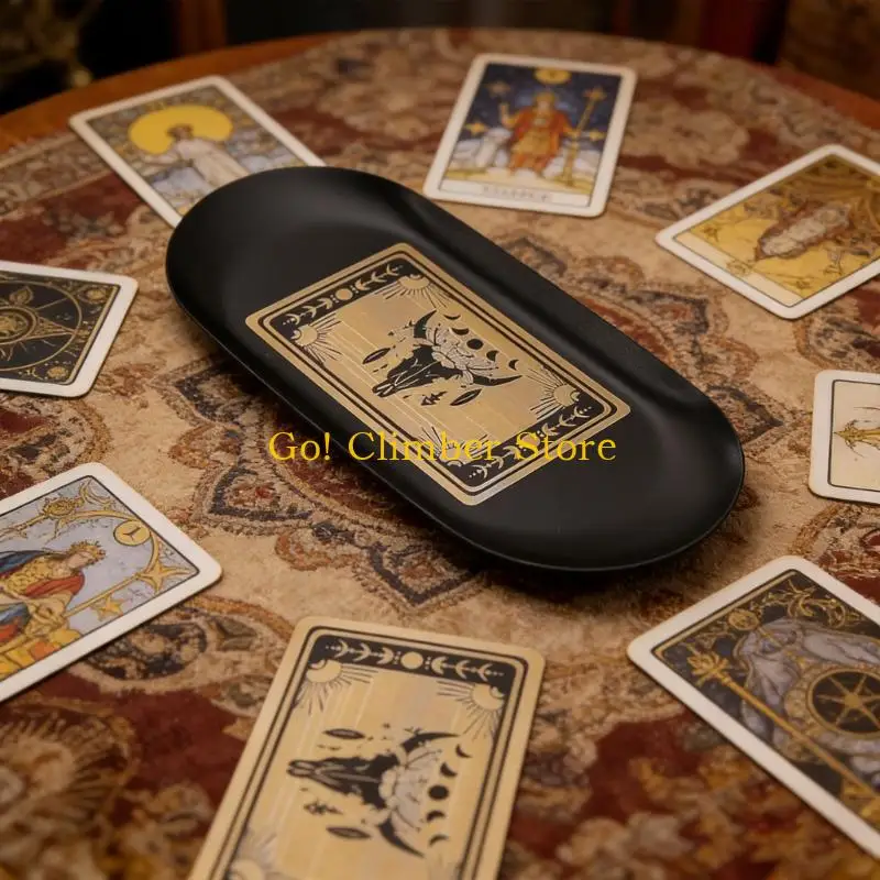

Q84C Tarots Table Altars Plate Divinations Ceremony Home Decors Holder Altars Plate Astrology Stainless Candlestick