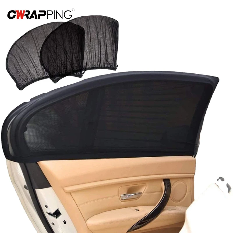 Car Window Screen Door Covers Front Rear Side Window Sunshine Cover Shade Mesh Car Mosquito Net For Baby Child Camping