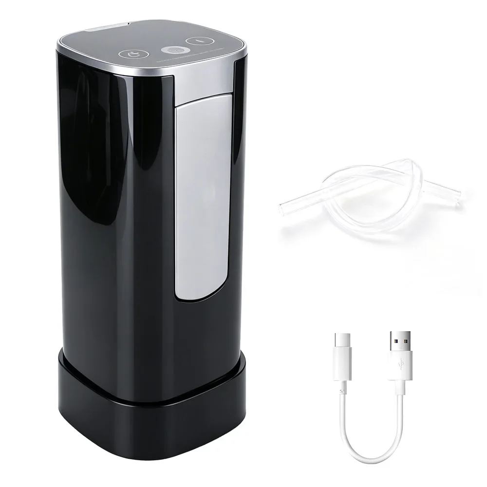 Foldable Electric Water Dispenser Fingerprint Touch Screen Digital Display Quantitative Water Bottle Pump with Desktop Base