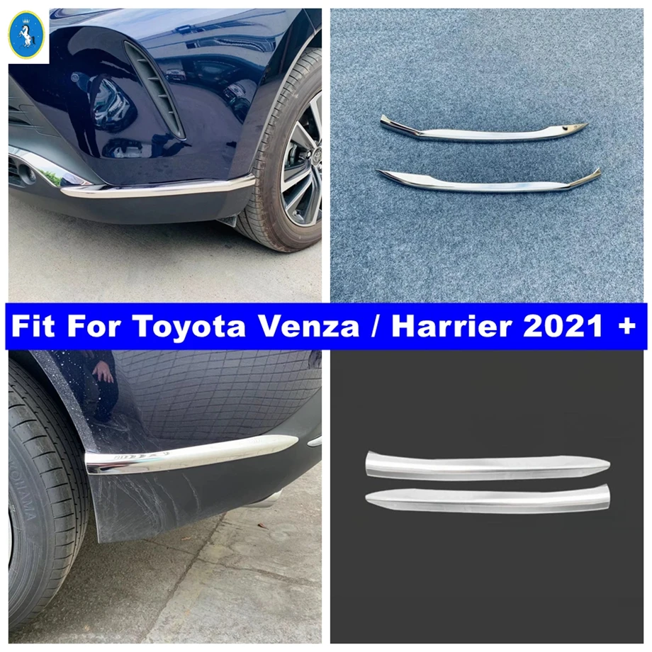 

For Toyota Venza / Harrier 2021 - 2024 Auto Front Bumper Corner Anti-Collision Strip Rear Bar Protective Cover Decor Accessories