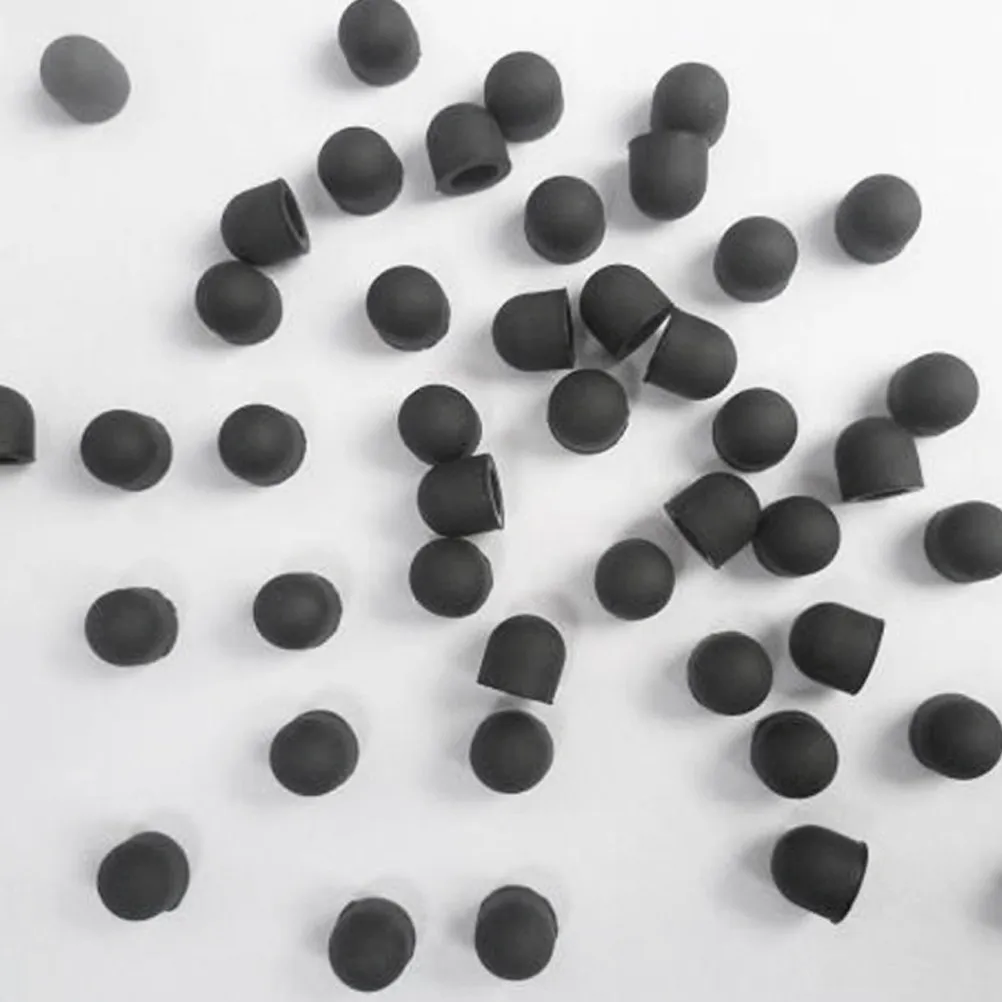 20Pcs Capacitive Pen Nib Silicone Mute Replacement Tip Case for Touchscreen Stylus Pencil Cover Black Silicone Tip Case