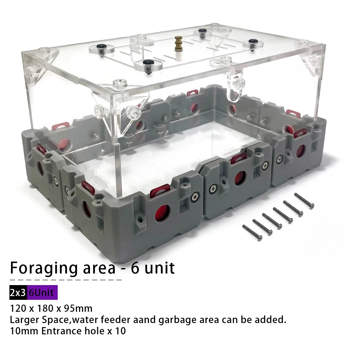 【Lego】Large Expandable Foraging Area Arena for Modular Formicarium Ant Farm Nest for Ants Keeper AntHill view 2