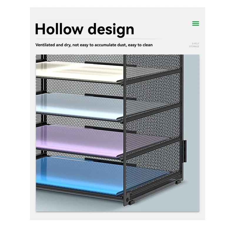 Tray Document Shelf Handles Mesh Desk File Shelf Desktop Metal Document Shelf Office Document Shelf Home Document Shelf