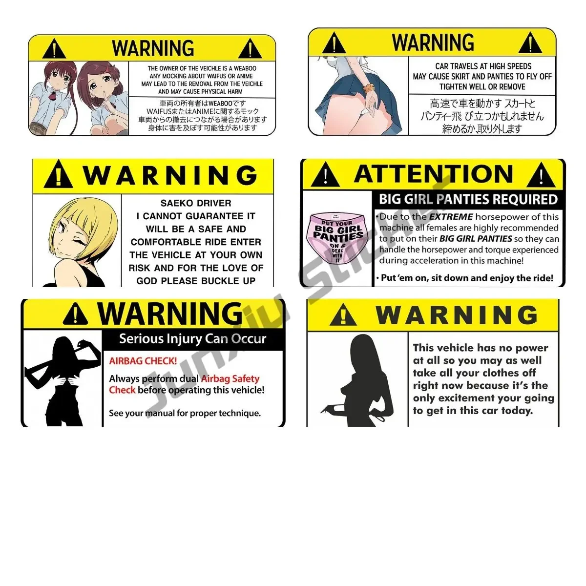 

Funny Car Sticker for Panties Warning Peek Slap Decal Anime Vinyl JDM Window Wall Stickers Graphic Auto Tuning Accessories