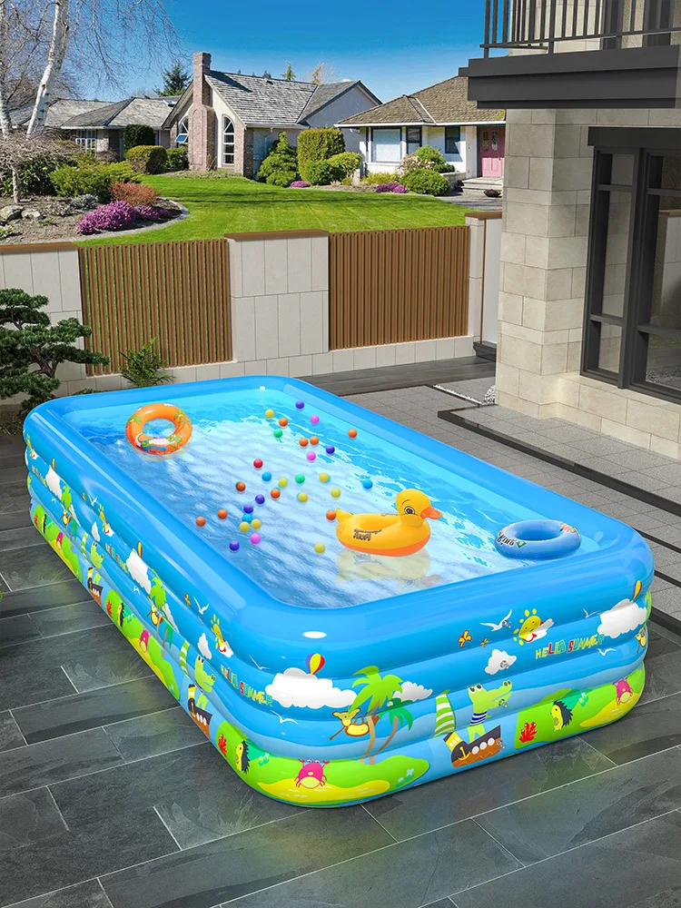 หนาการคุ้มครองสิ่งแวดล้อมPVCInflatableสระว่ายน้ําครัวเรือนลานกลางแจ้งPaddling Poolผู้ใหญ่และเด็ก
