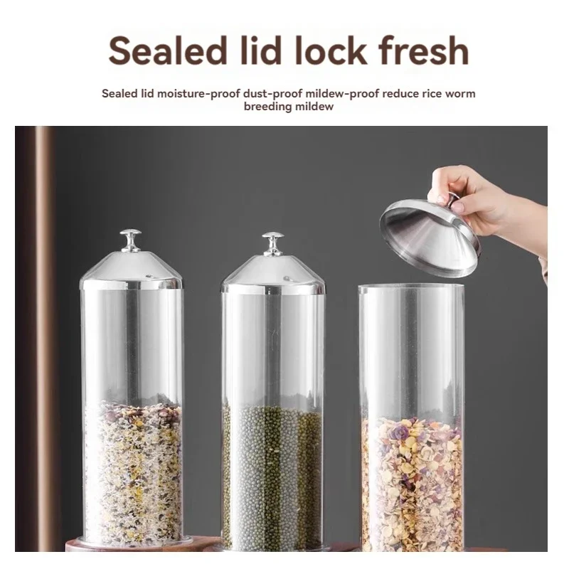 家庭用 220v ビュッフェレストランホテル無垢材シリアルマシンシリアルディスペンサー朝食ビュッフェシリアルディスペンサー