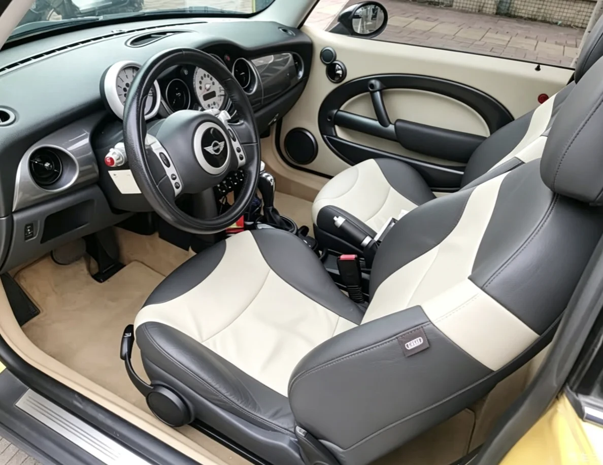 Für Mini R50 Maßgefertigte Autositzbezüge Luxuriöses Nappaleder 100% Passgenau Innenraumzubehör 360 ° Vollständige Abdeckung – Detail 9