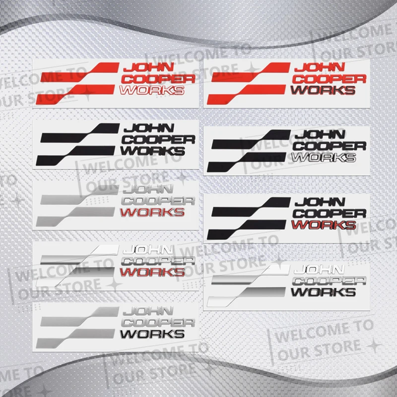 Car Sticker John Cooper Works 3D Metal Logo Badge Decal Rear Trunk Emblem For Mini Cooper ONE S JCW R59 R60 R61 F60 Accessories