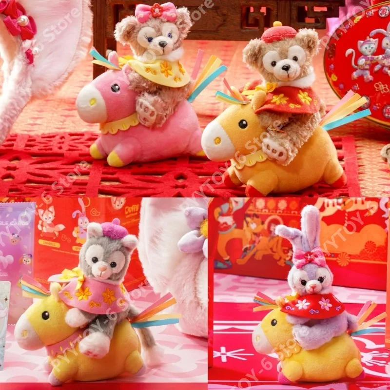

Плюшевая кукла-брелок Disney, плюшевая игрушка-подвеска Микки Маус, медведь Даффи, к Году Лошади и Празднику Весны, коллекционные подарки