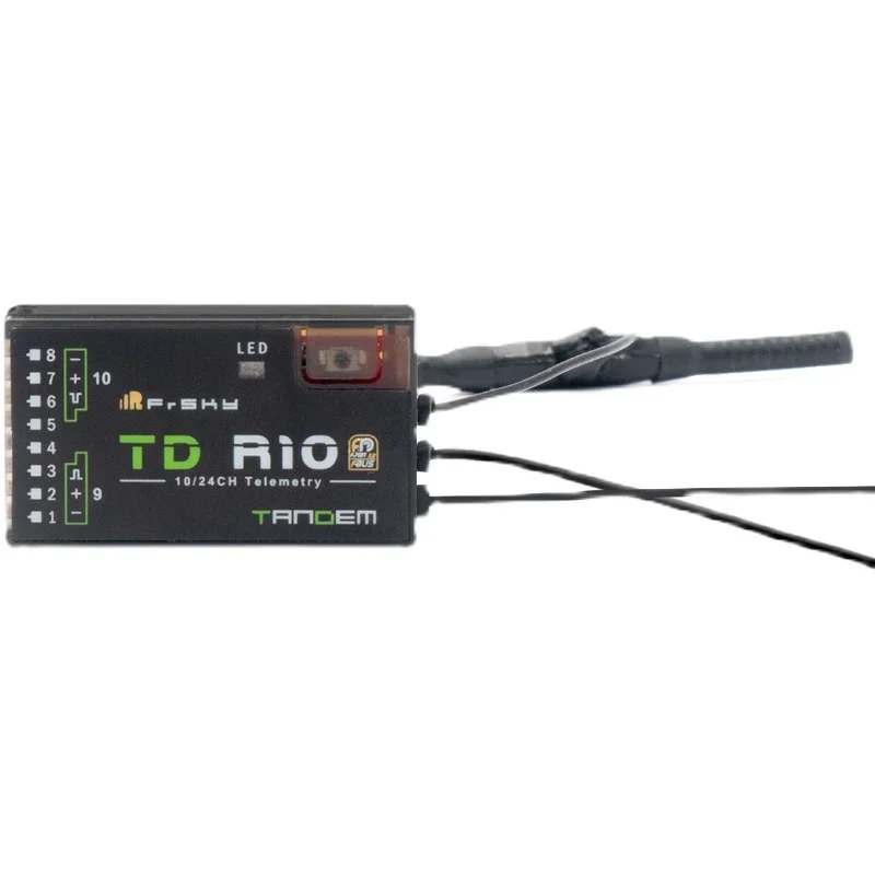 FrSky TD R10 2.4GHz 900MHz Receptor de frequência dupla RX 10CH Receptor de canal PWM para avião de controle remoto helicóptero drone