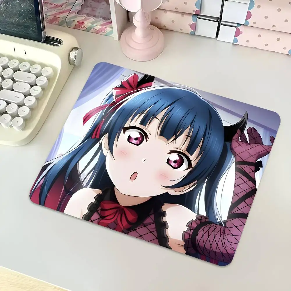 1pc Yoshiko Tsushima Anime Characters Small Mousepad Keyboard Pad Laptop Cushion Non-slip Deskpad